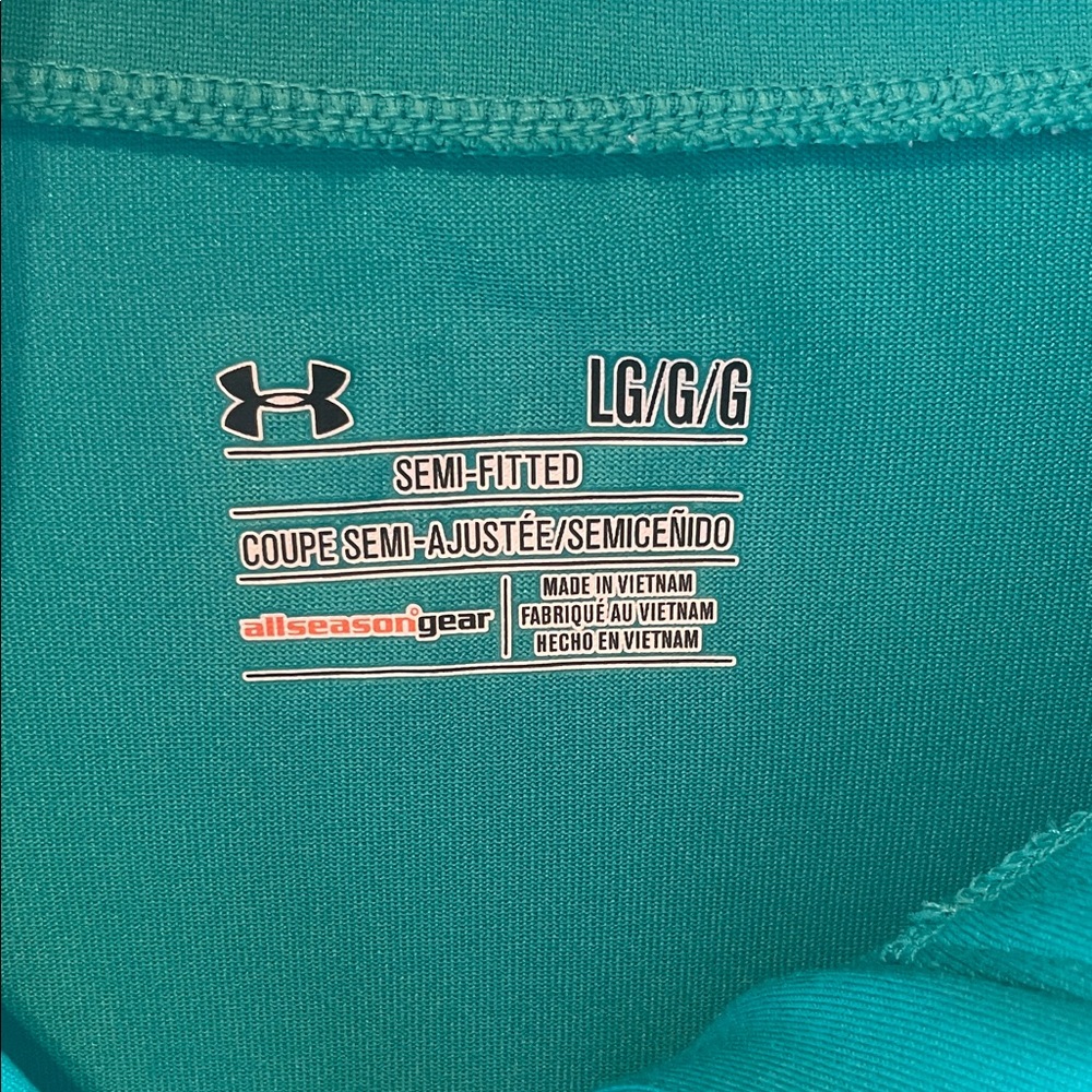 Under Armour Teal color Quarter-Zip Top Size Large - Picture 2 of 8